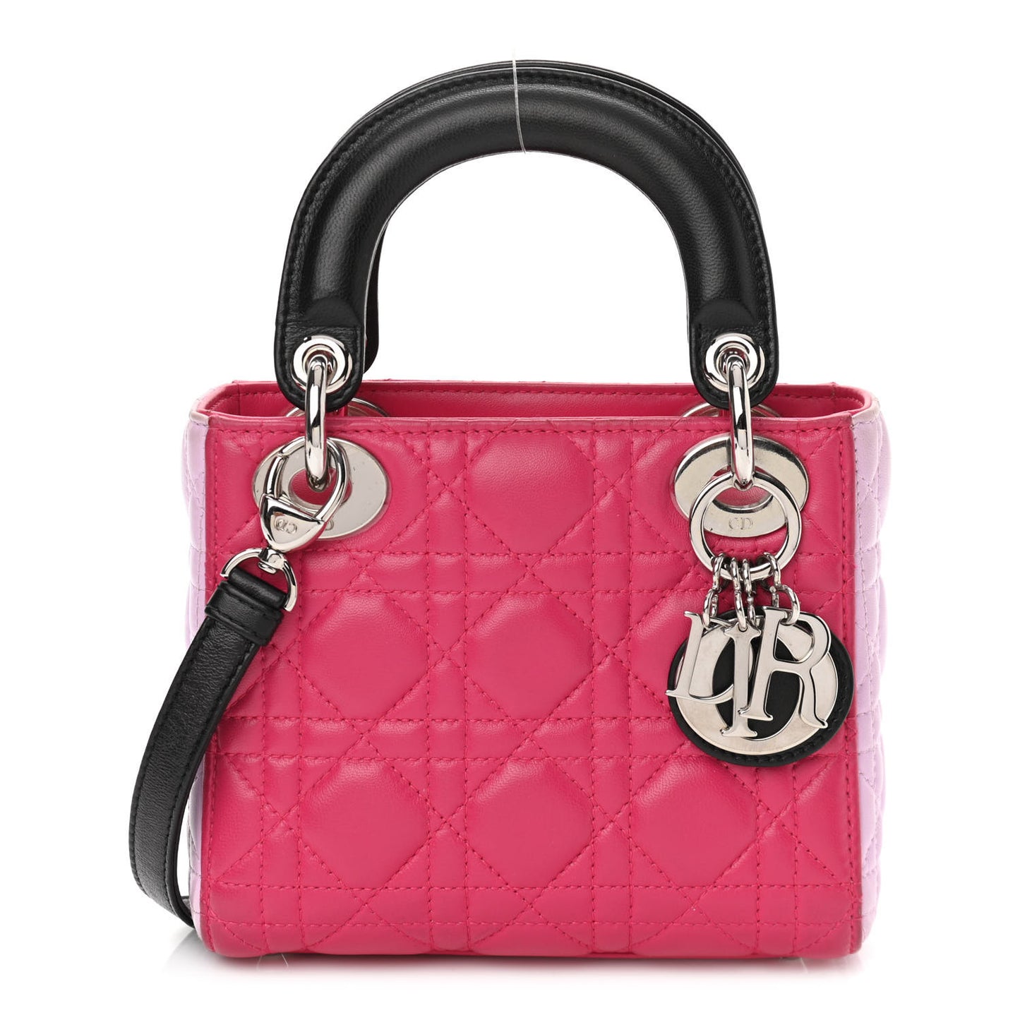 Lambskin Cannage Mini Lady Dior Multicolor