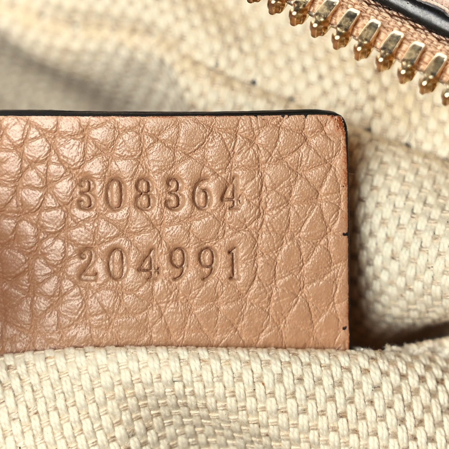 Pebbled Calfskin Small Soho Disco Bag Rose Beige