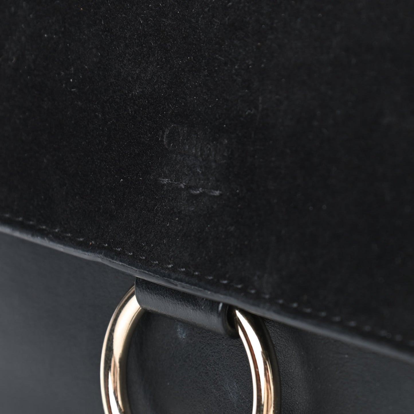 Suede Calfskin Faye Wallet Black