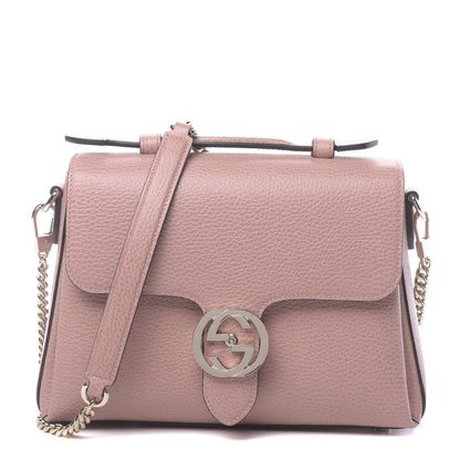 Gucci Dollar Calfskin Interlocking G Top Handle Shoulder Bag Soft Pink 1 of 10