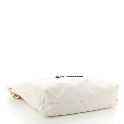 Chanel Calfskin Quilted Small Chanel 22 White 5 of 12