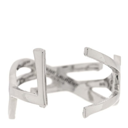 Saint Laurent Monogram Ring 49 5 Silver 3 of 4