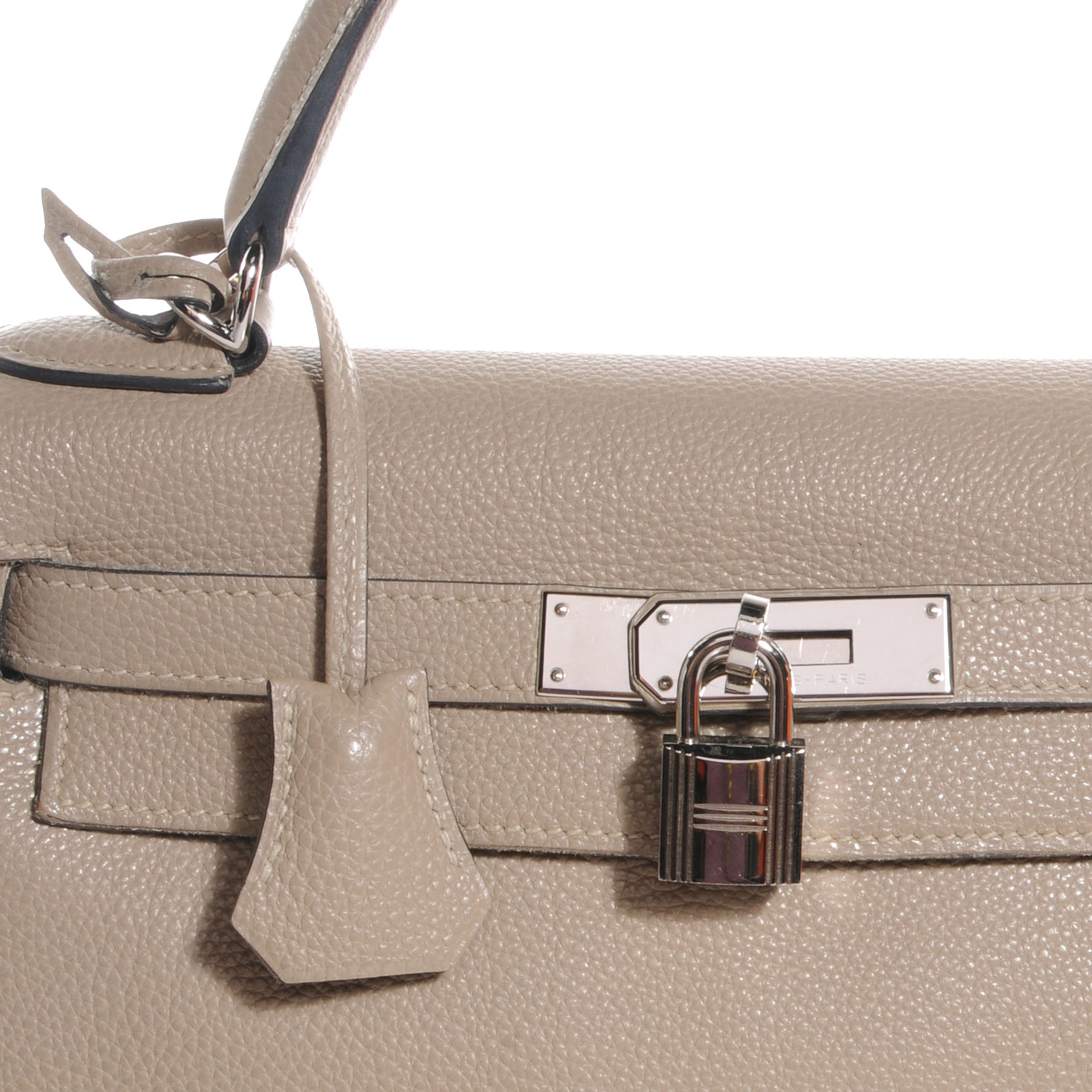 Hermes Taurillon Clemence Kelly Retourne 28 Gris Tourterelle 6 of 10