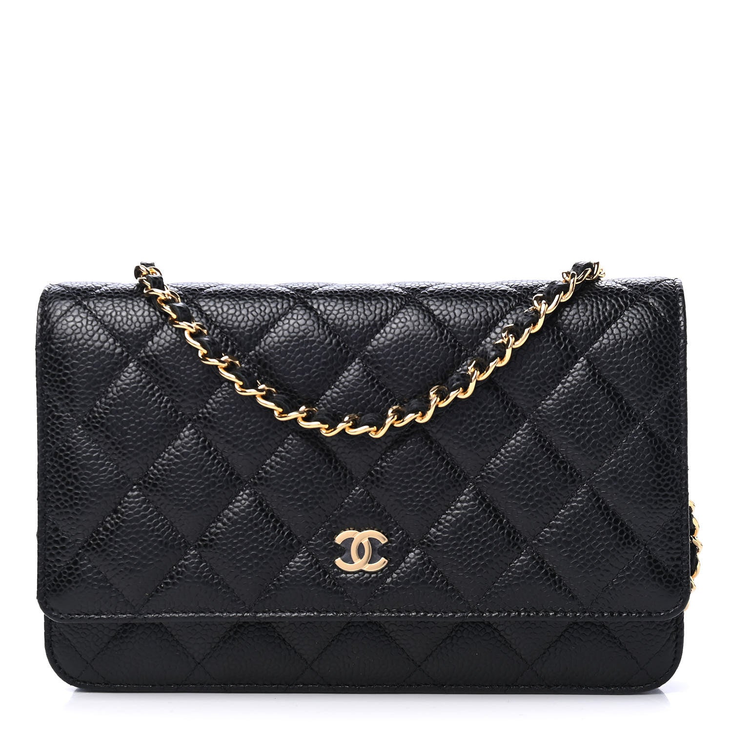 Chanel Caviar Quilted Wallet On Chain WOC Black 1 of 5