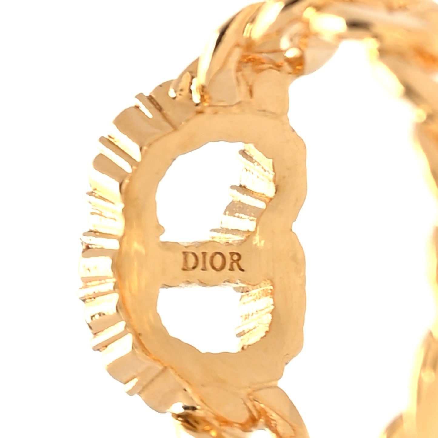 Metal Crystal Danseuse Etoile Chain Ring M 52 6 Gold