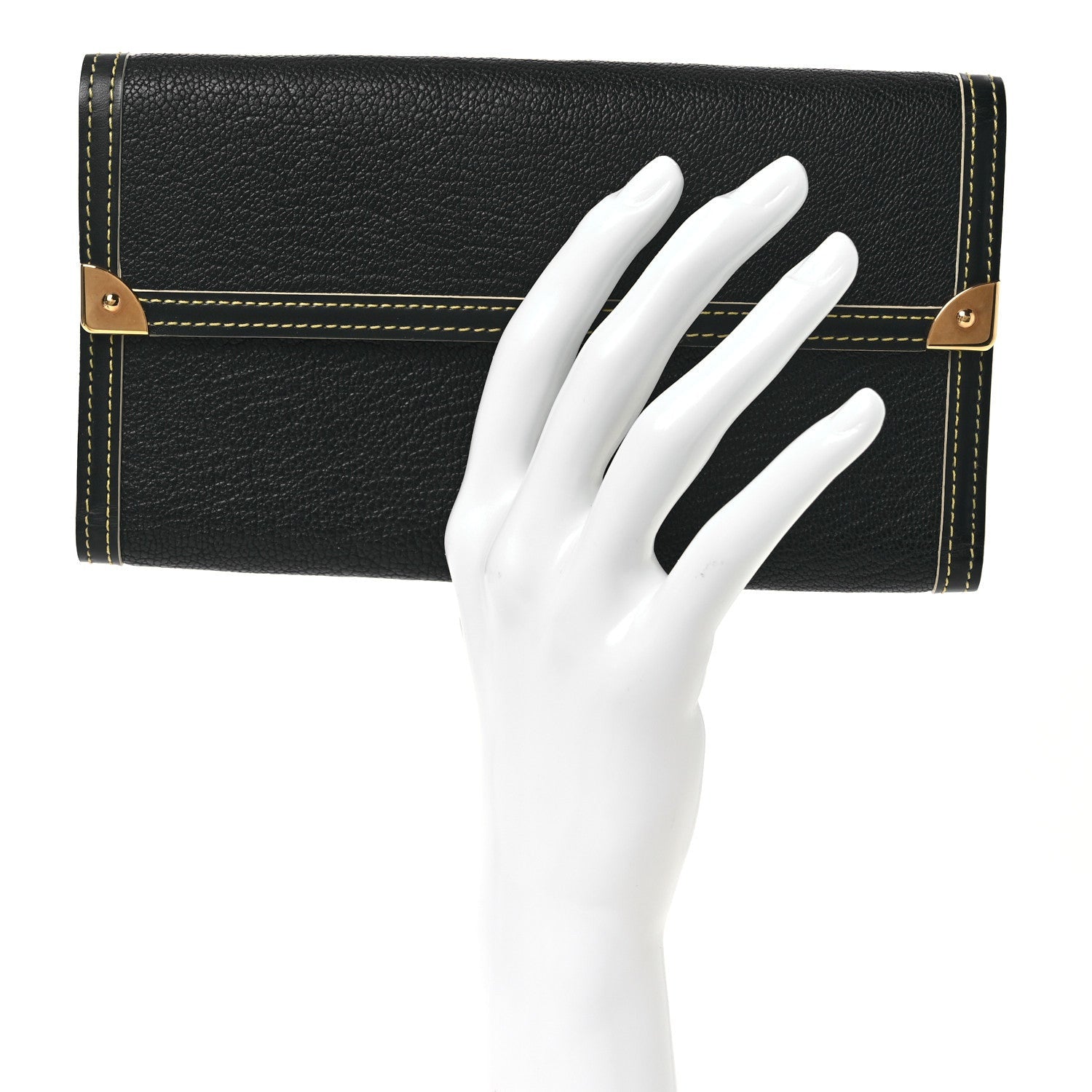 Louis Vuitton Suhali Porte Tresor International Wallet Black 2 of 7