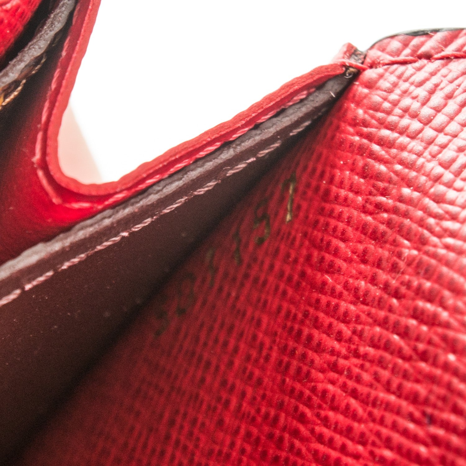 Louis Vuitton Damier Ebene Emilie Wallet Red 7 of 7