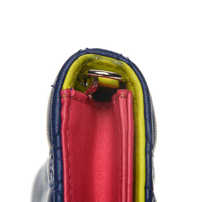Christian Dior Lambskin Cannage Tri-Color Lady Dior Convertible Clutch Blue 9 of 13