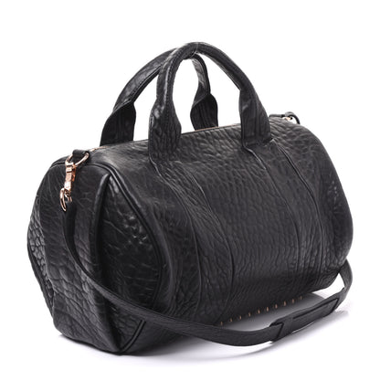 Alexander Wang Pebbled Lambskin Rocco Black Rose Gold Hardware 2 of 8