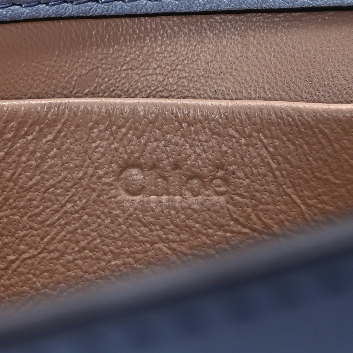 Calfskin Small Nile Bracelet Minaudiere Bag  Washed Blue