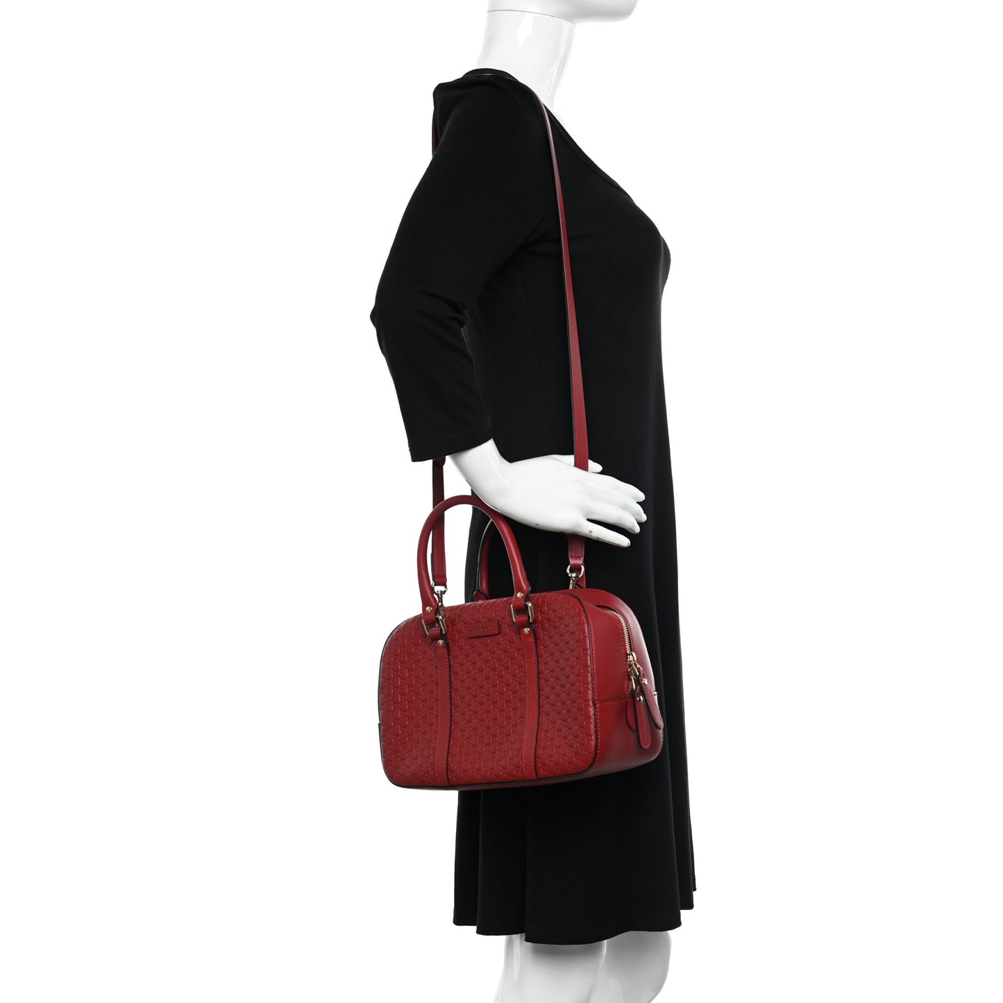 Soft Microguccissima Medium Crossbody Bag Rosso