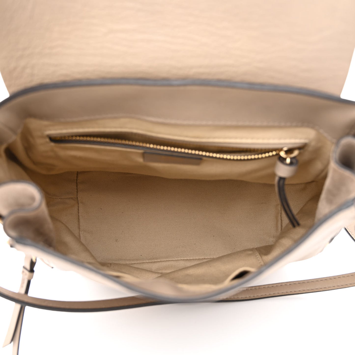 Suede Calfskin Medium Faye Backpack Motty Grey