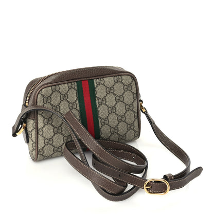 Gucci GG Supreme Monogram Web Mini Ophidia Shoulder Bag Brown 2 of 8