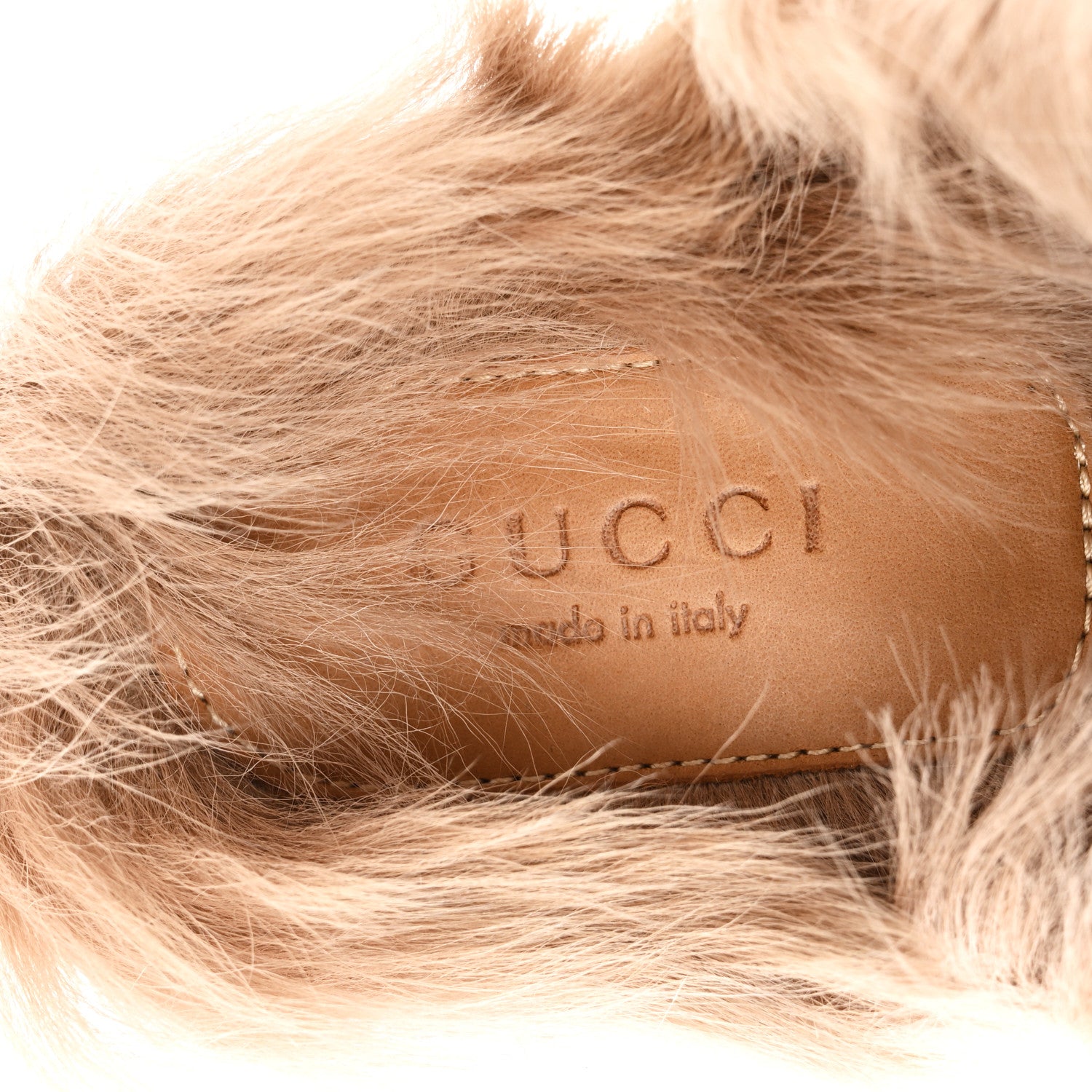 Gucci Calfskin Fur Flame Princetown Slippers 35 Black 7 of 8