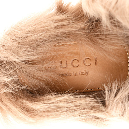Gucci Calfskin Fur Flame Princetown Slippers 35 Black 7 of 8