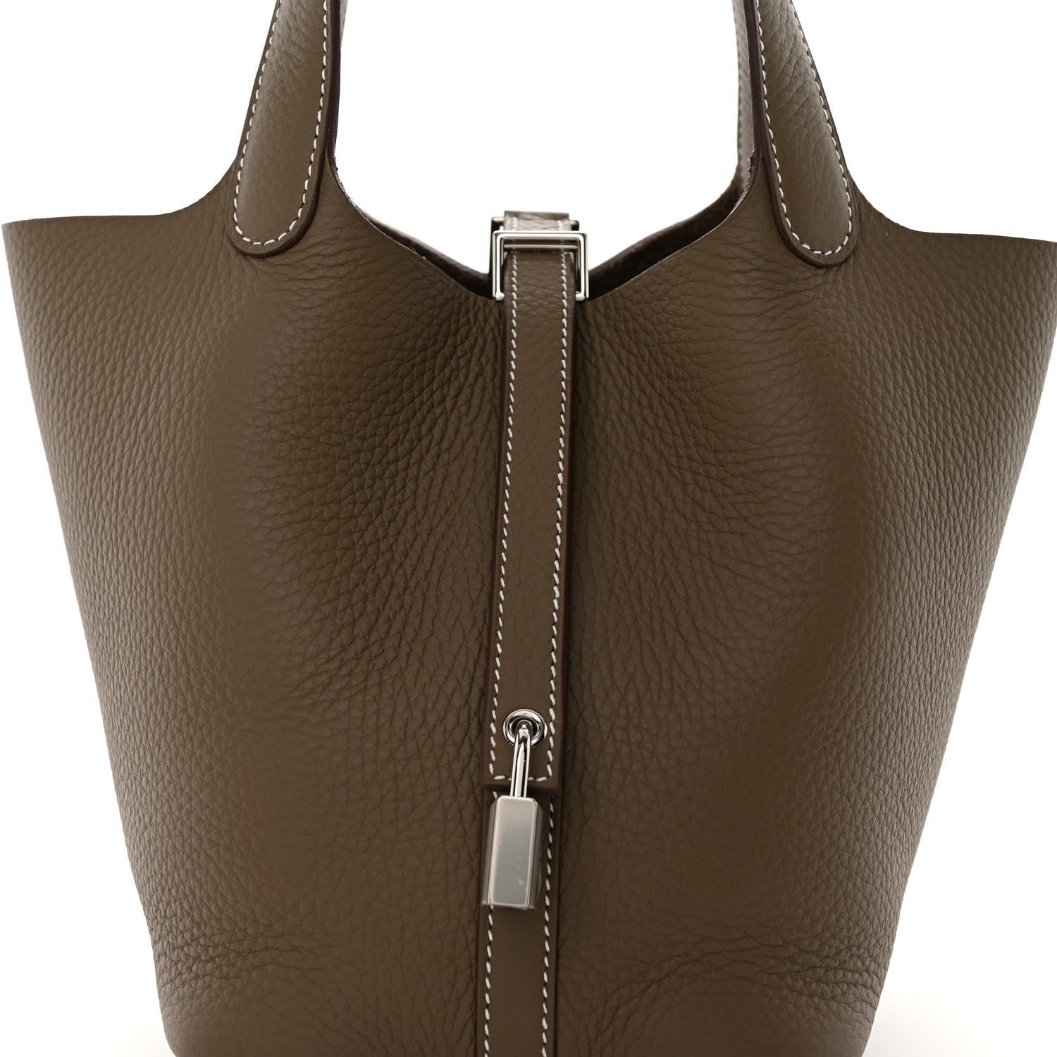 Hermes Taurillon Clemence Picotin Lock 18 PM Etoupe 8 of 10