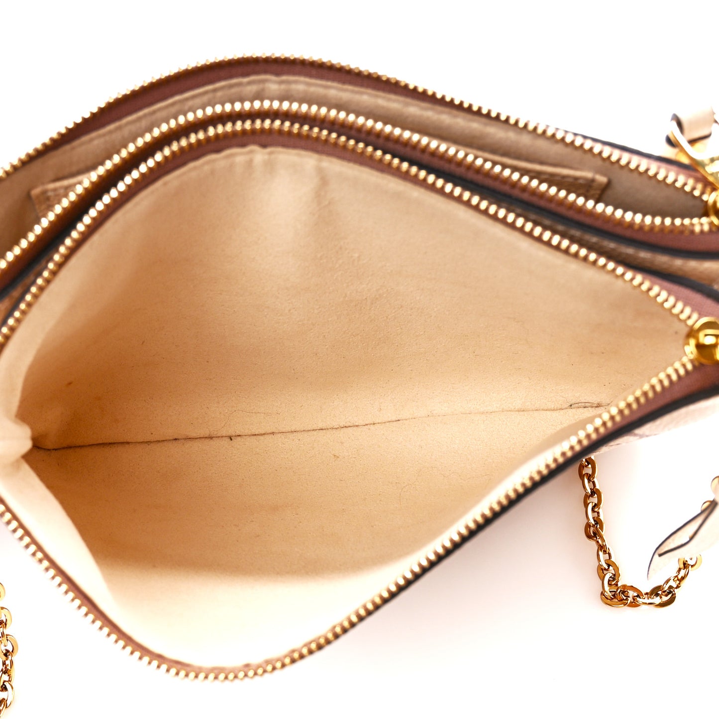 Empreinte Monogram Giant Double Zip Pochette Creme Bois de Rose