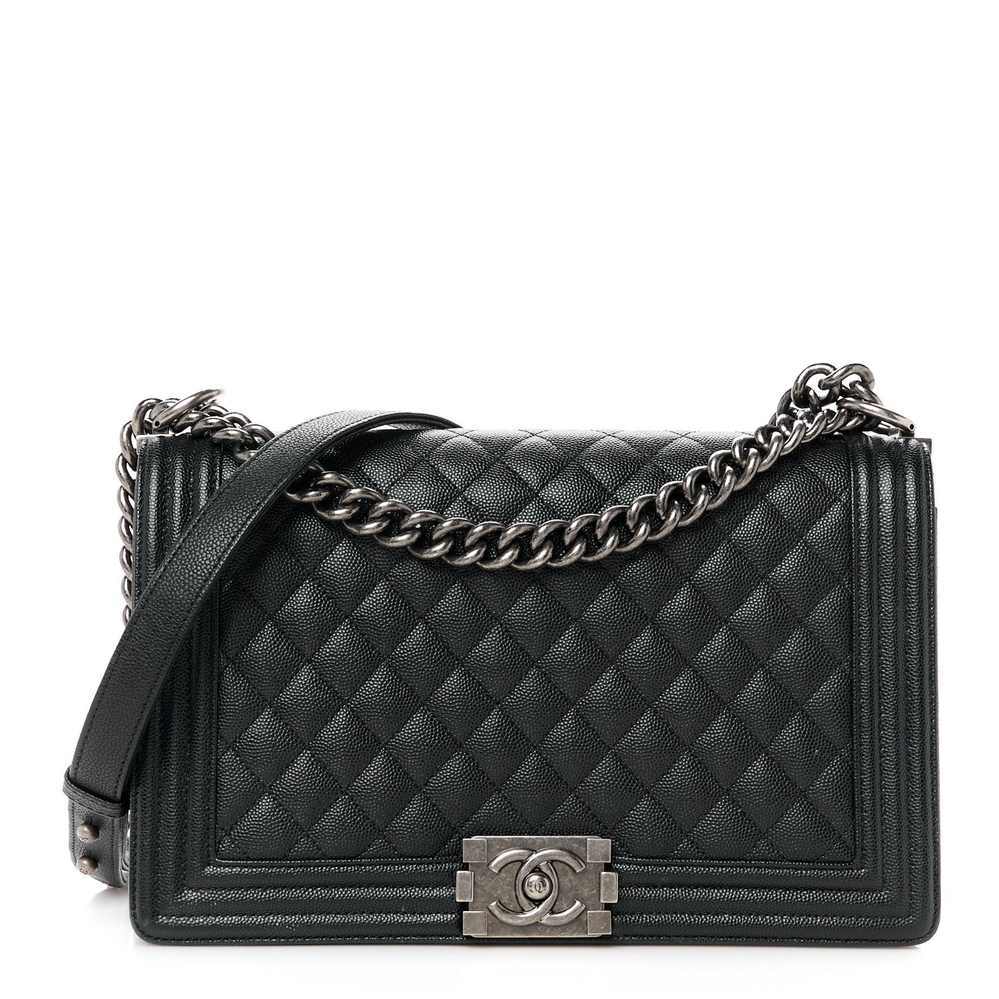 Caviar Quilted New Medium Boy Flap Black