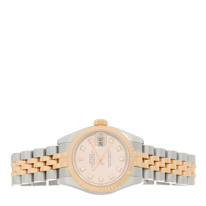 Rolex Stainless Steel 18K Everose Gold Diamond 26mm Oyster Perpetual Datejust Watch Pink 179171 2 of 4