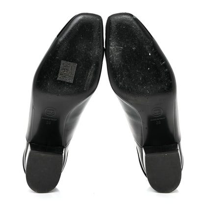 Chanel Lambskin Velvet Cap Toe Short Ankle Boots 38 Black 5 of 9