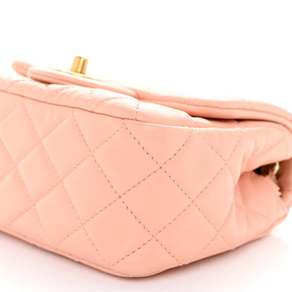 Chanel Lambskin Quilted Mini Pearl Crush Flap Light Orange 10 of 10