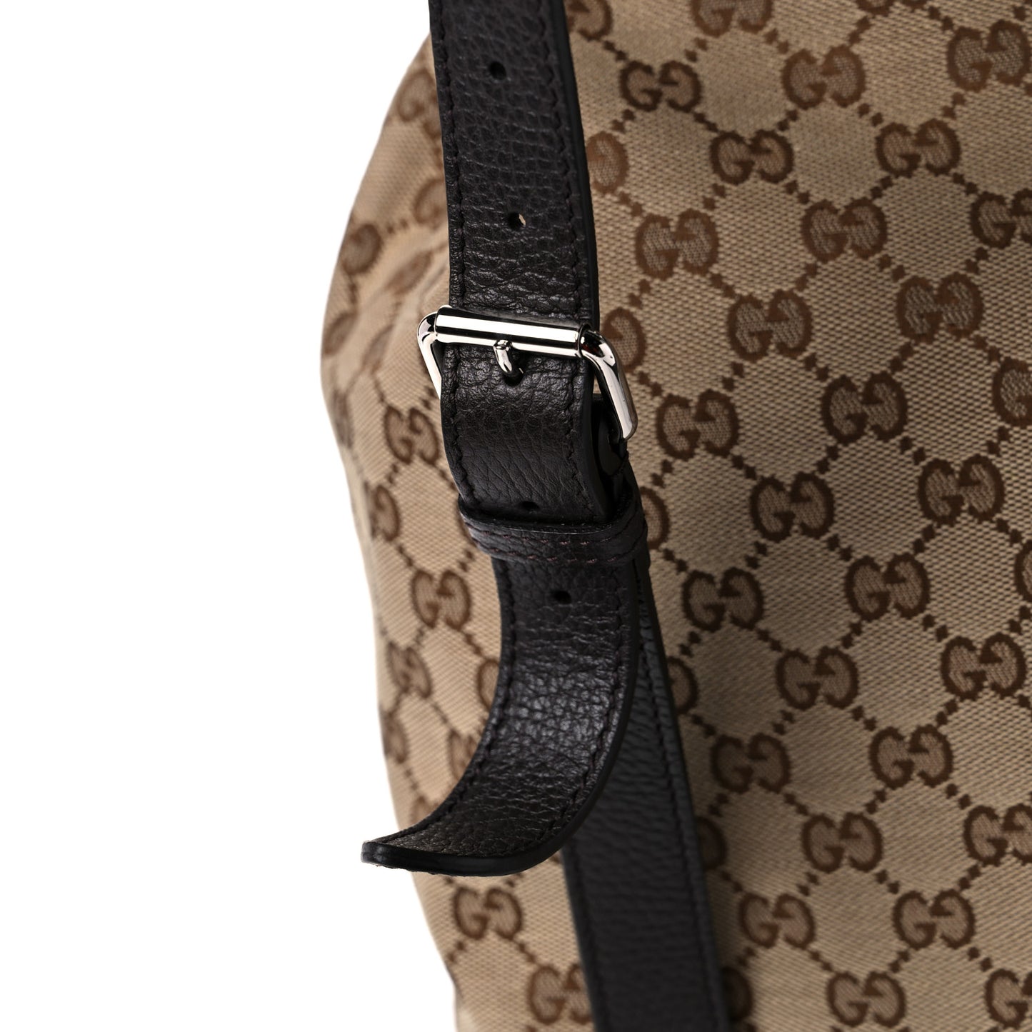 Monogram Dollar Calfskin O Drawstring Backpack Beige Ebony Testa di Moro Dark Chocolate