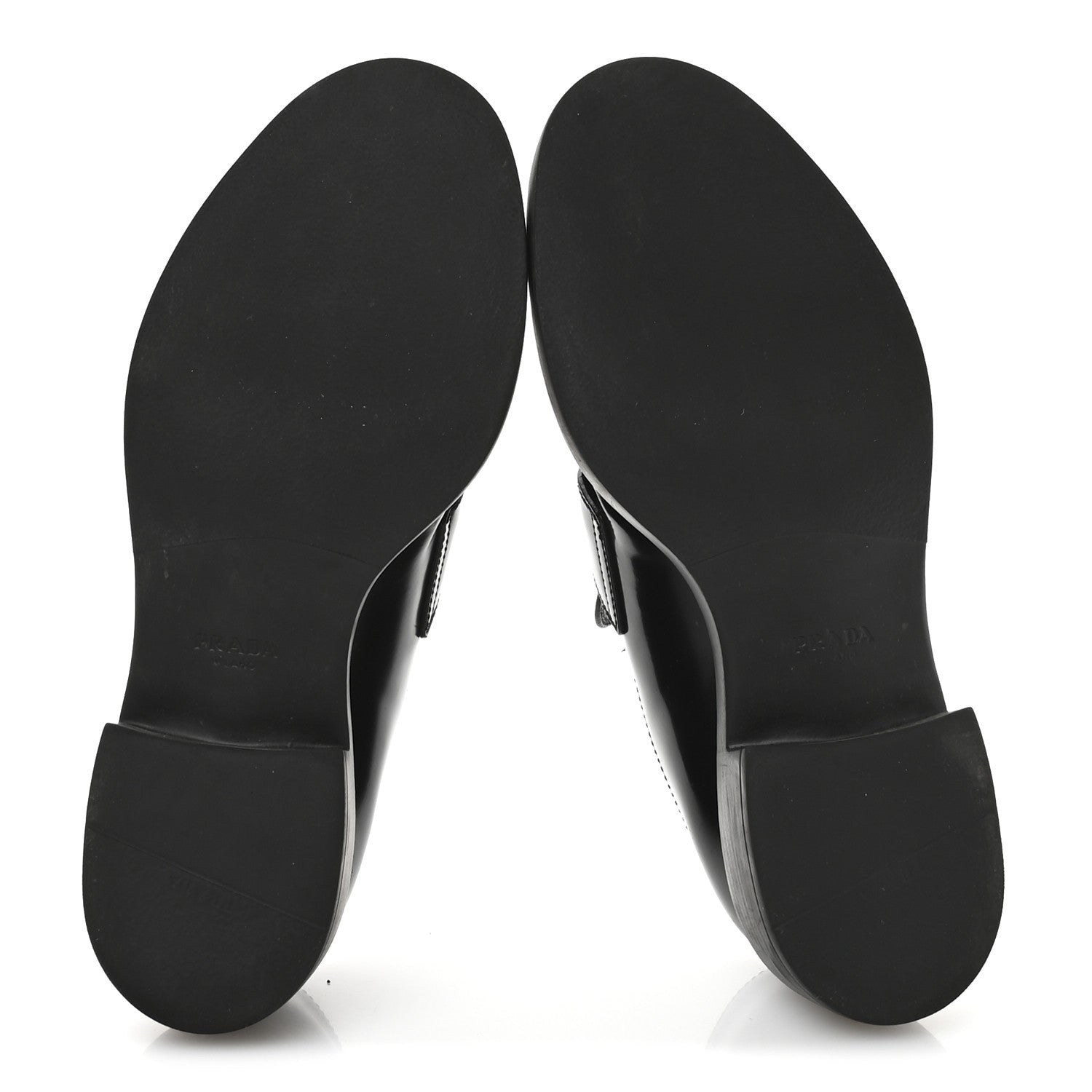 Prada Spazzolato Metal Triangle Logo 50mm Loafers 40 Black 6 of 7
