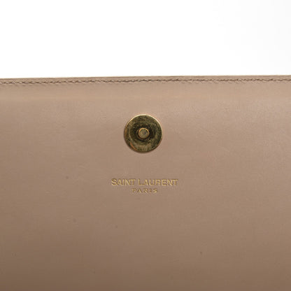 Saint Laurent Calfskin Classic Monogram Clutch Nude 6 of 7