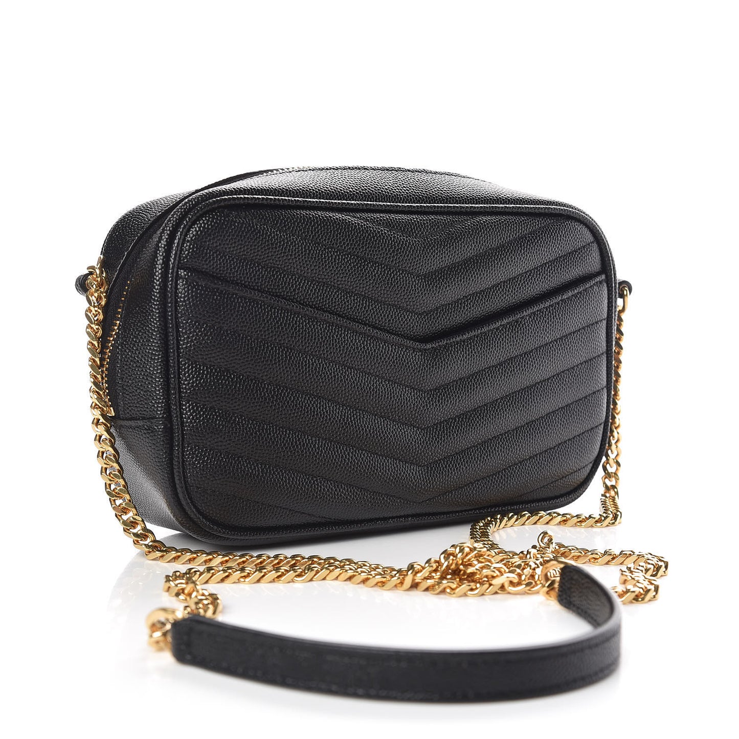 Grain De Poudre Matelasse Monogram Mini Lou Camera Bag Black
