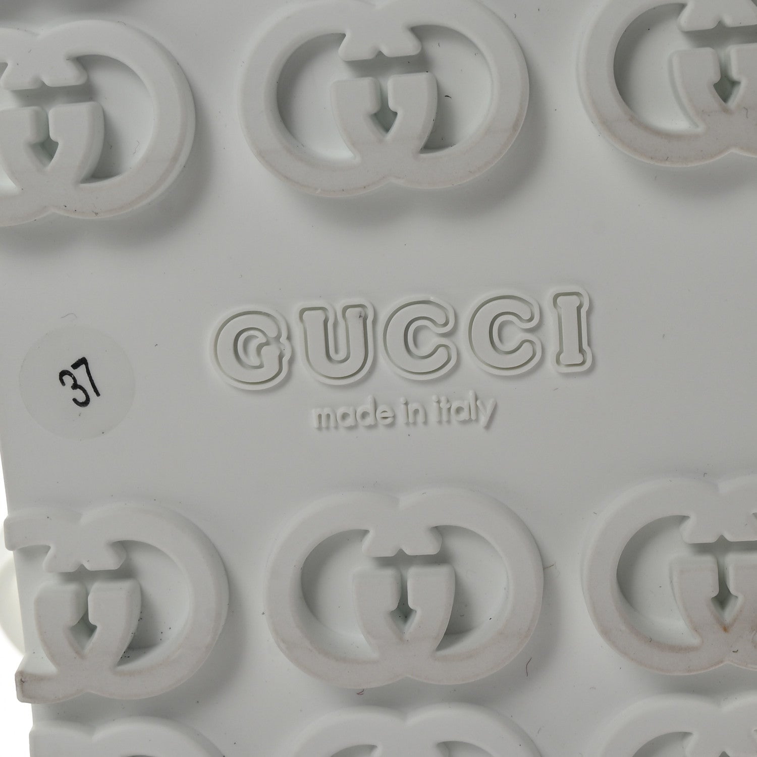 Gucci Soft Rubber Horsebit Touch Womens Strapped Sandals 37 Great White 7 of 7