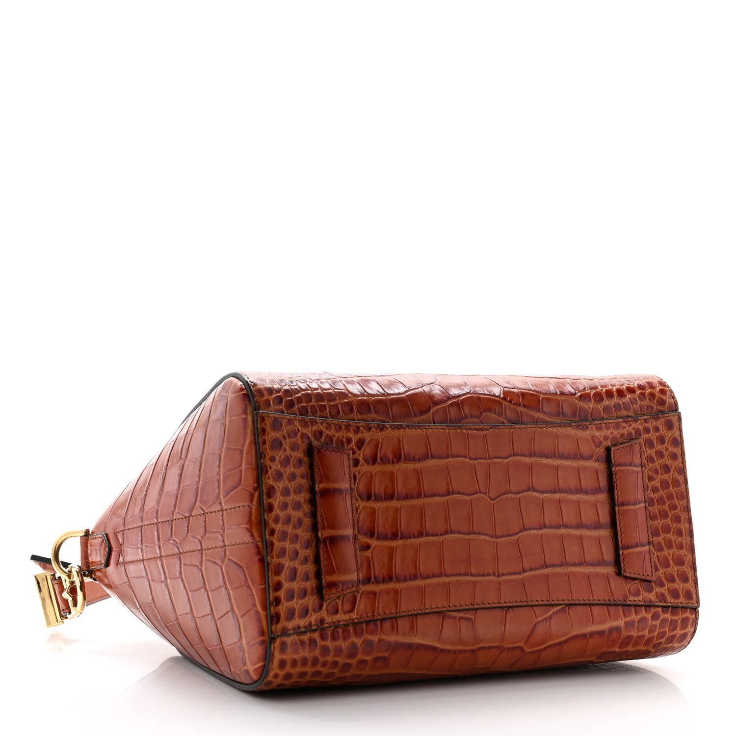 Givenchy Calfskin Crocodile Embossed Small Antigona Cognac 4 of 13