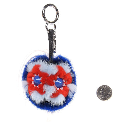 Fendi Fox Fur Monster Flowery Mini Bag Bug Charm Blue Multicolor 2 of 5