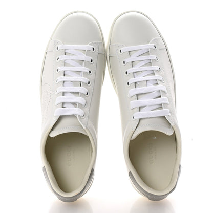 Gucci Calfskin InterLocking G Perforated Womens Ace Sneakers 38.5 White Grey Sky 2 of 7