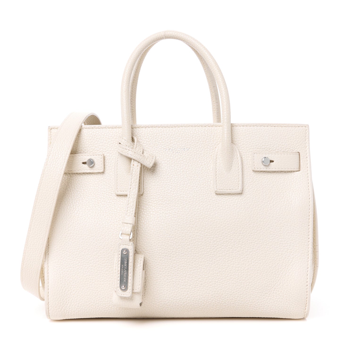 Grained Calfskin Baby Supple Sac De Jour White