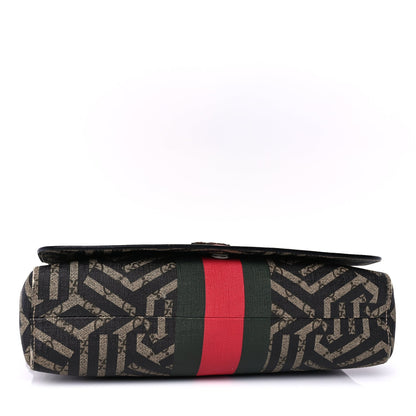 Gucci GG Supreme Monogram Caleido Web Crossbody  Beige Ebony 2 of 8