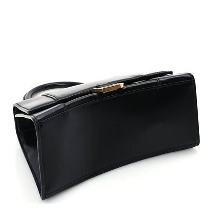 Balenciaga Shiny Box Calfskin Small Hourglass Top Handle Bag  Black 3 of 8