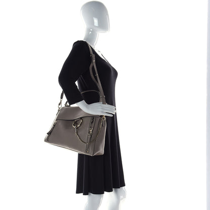 Chloe Calfskin Medium Faye Day Shoulder Bag Motty Grey 2 of 12