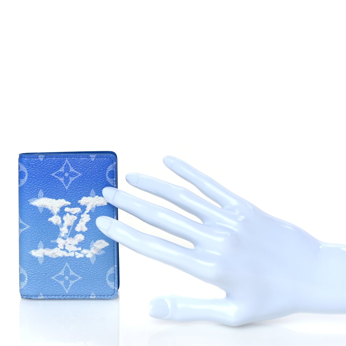 Monogram Clouds Pocket Organizer Blue