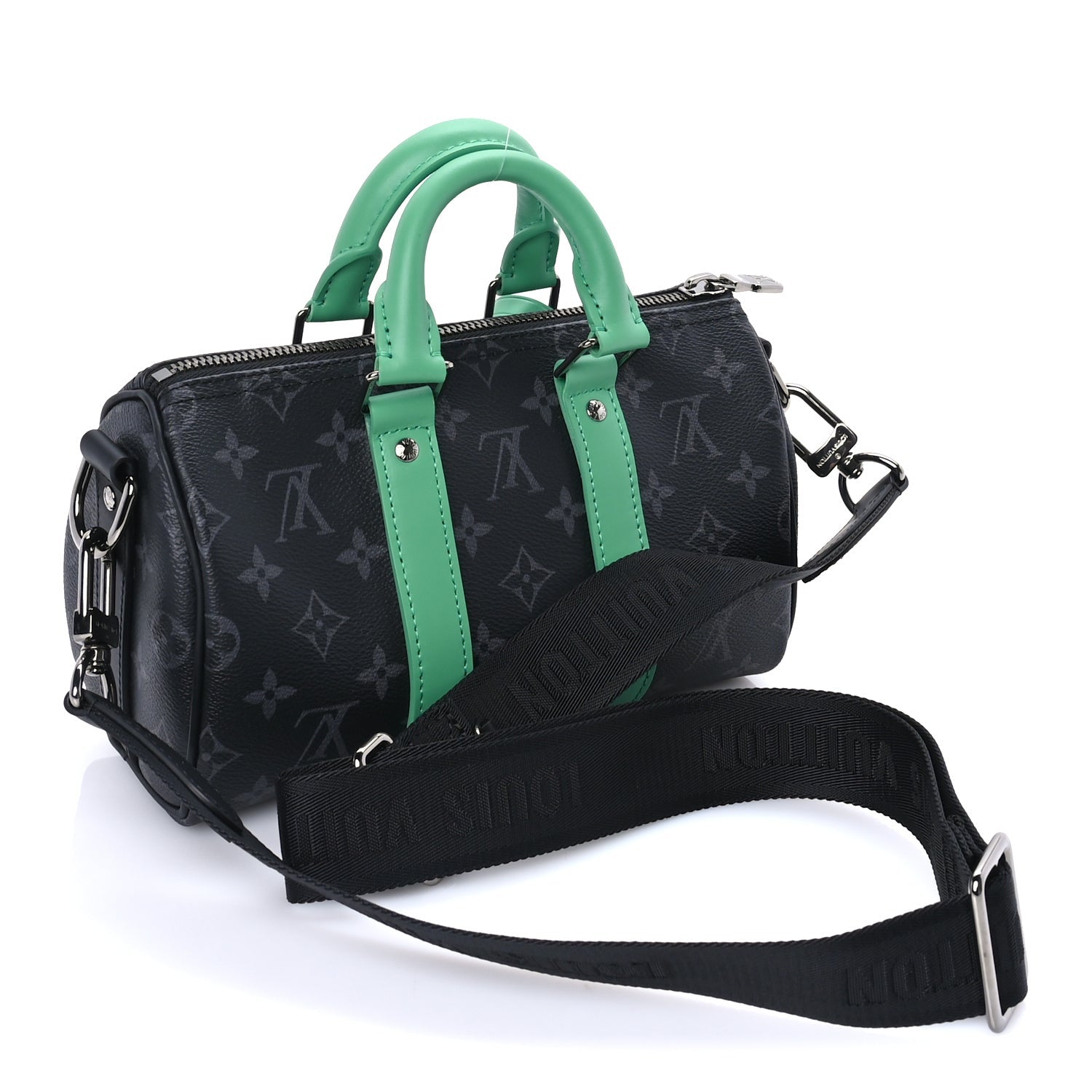 Louis Vuitton Monogram Eclipse Keepall Bandouliere 25 Minty Green Minty Green 2 of 7