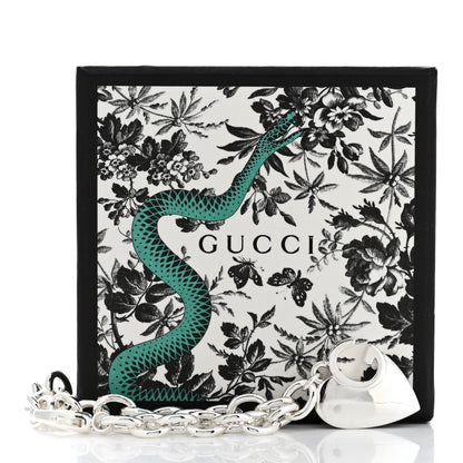 Gucci Sterling Silver G Heart Charm Link Bracelet 7 of 7