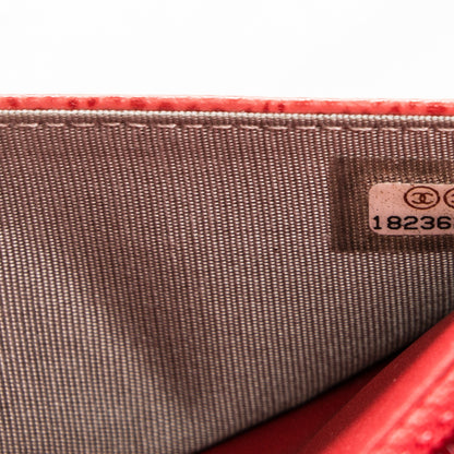 Chanel Caviar Timeless CC Wallet On Chain WOC Coral 8 of 8