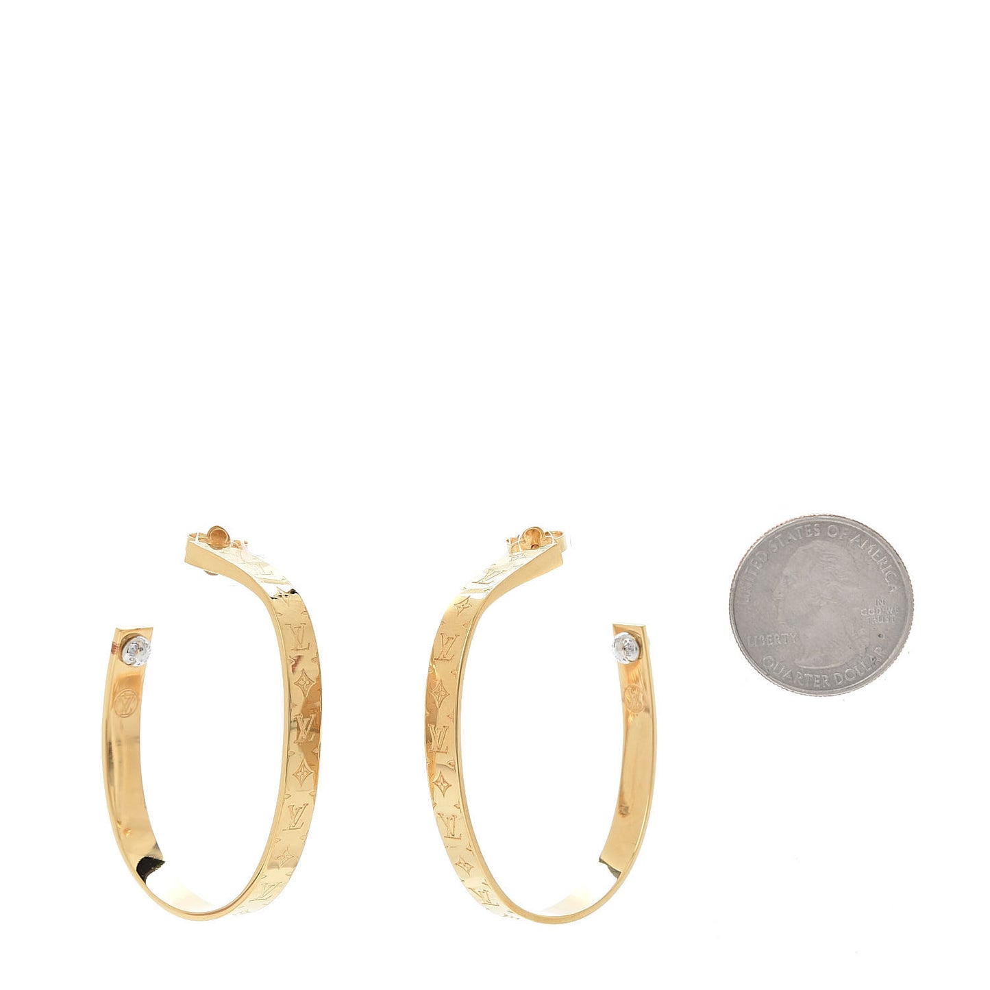 Nanogram Hoop Earrings Gold
