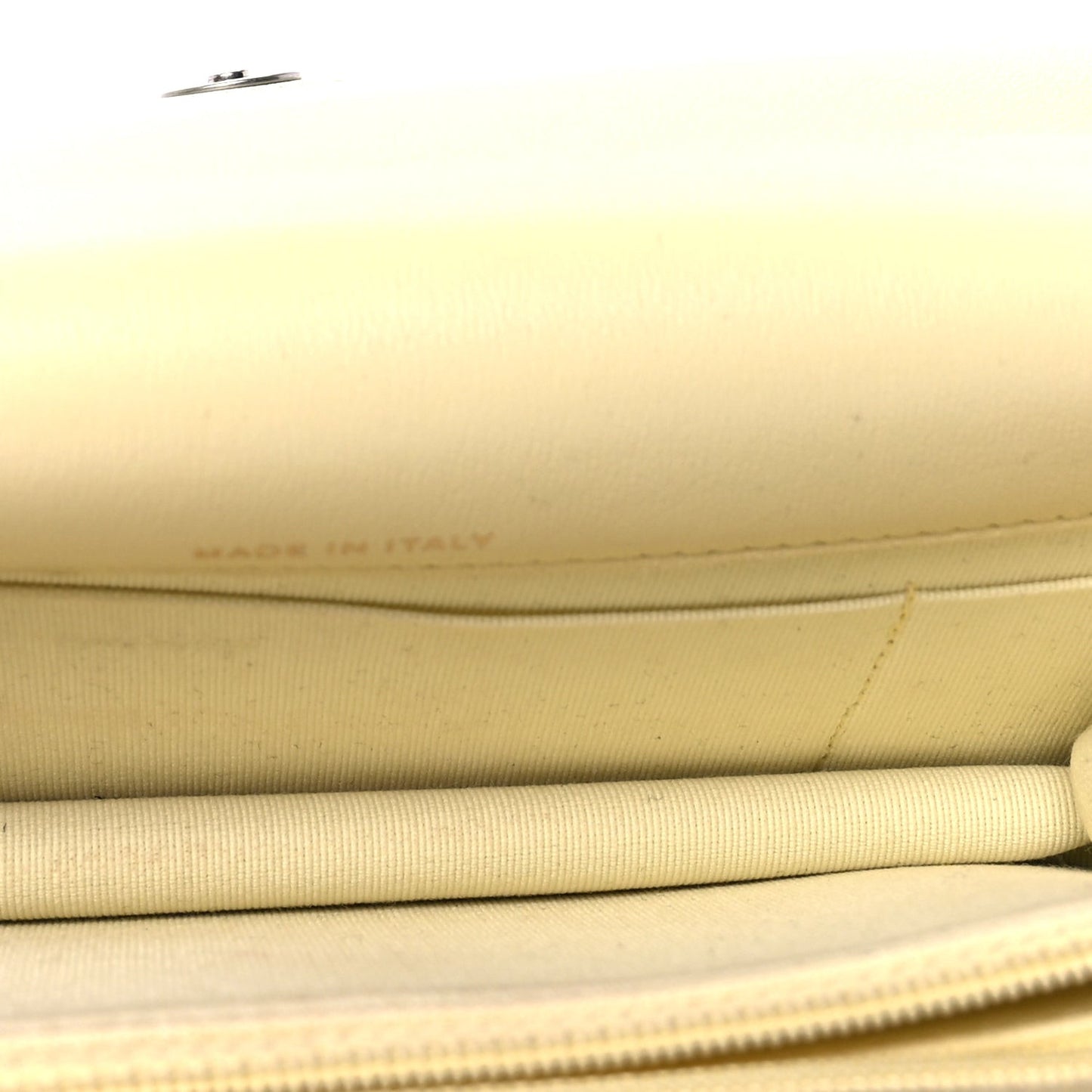 Lambskin Quilted  19 Wallet On Chain WOC  Yellow