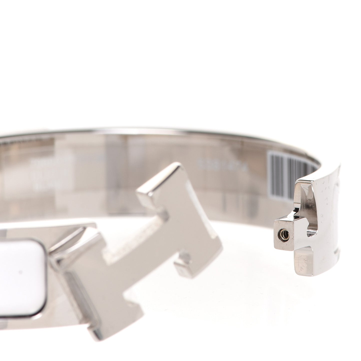 Enamel Narrow Clic Clac H Bracelet GM White