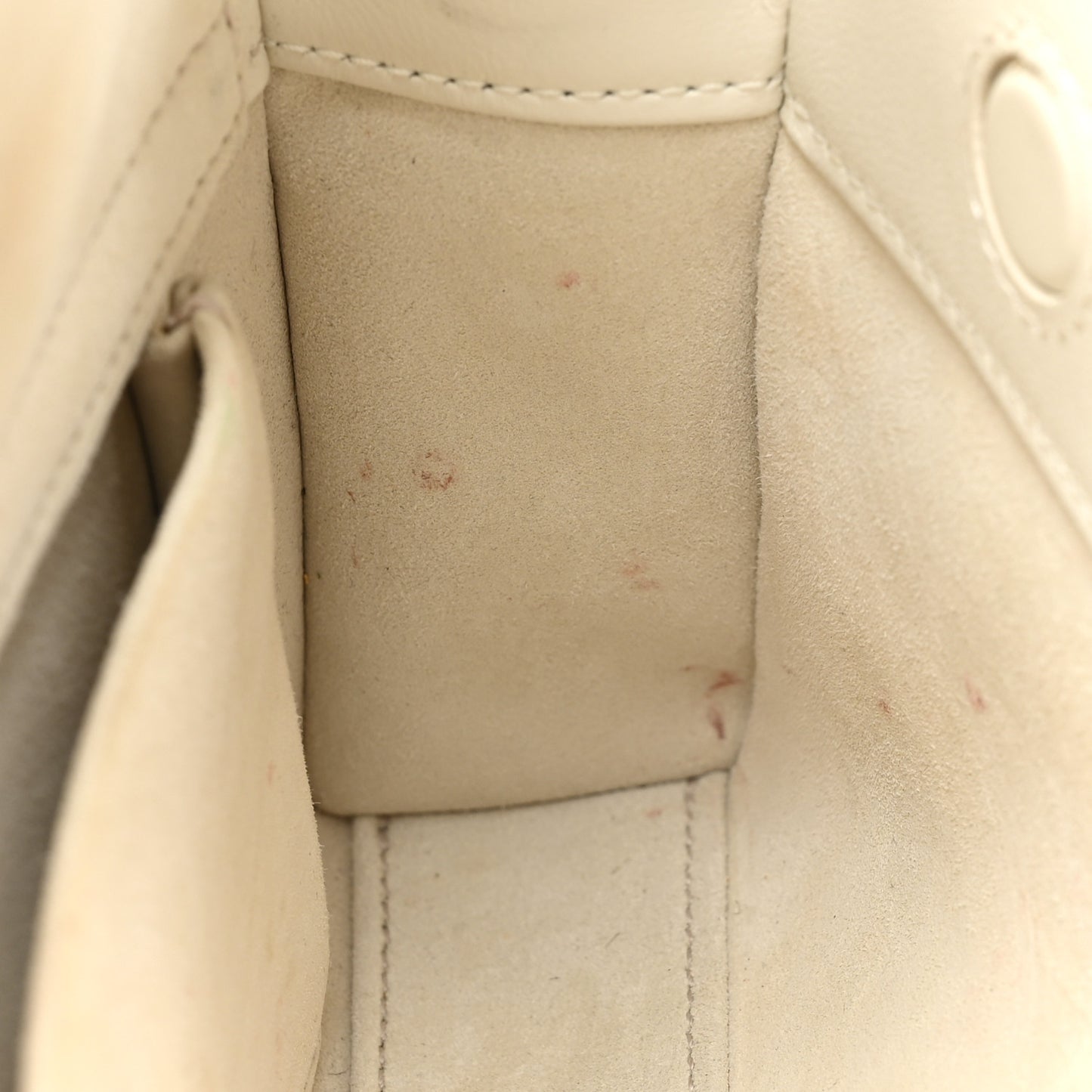 Lambskin Cannage Medium Lady D-Joy White