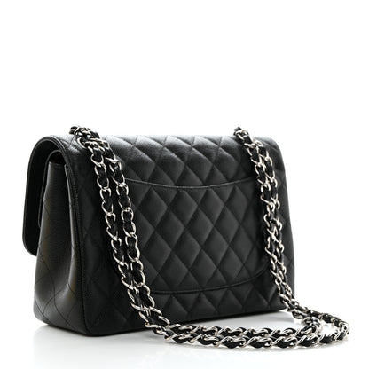 Chanel Caviar Quilted Jumbo Double Flap Black 3 of 11
