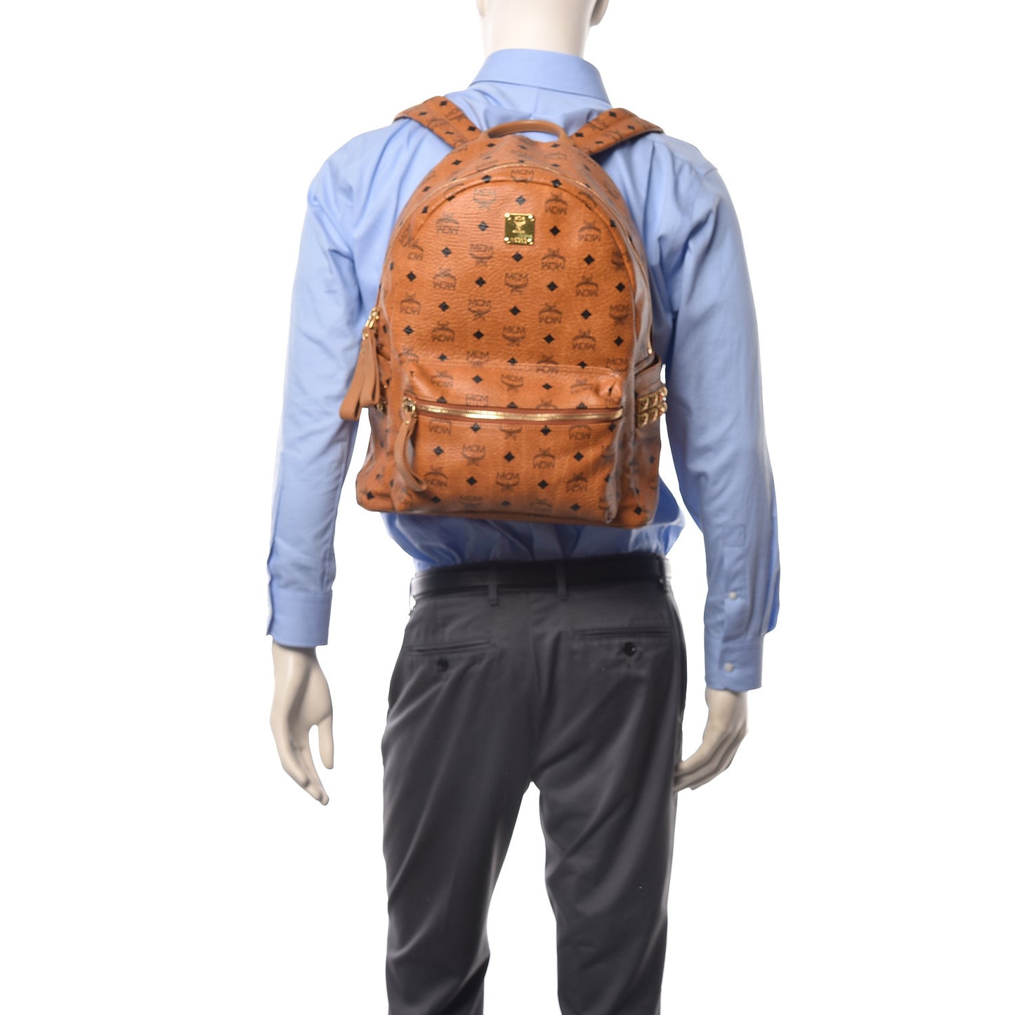 Visetos Medium Side Studs Stark Backpack Cognac