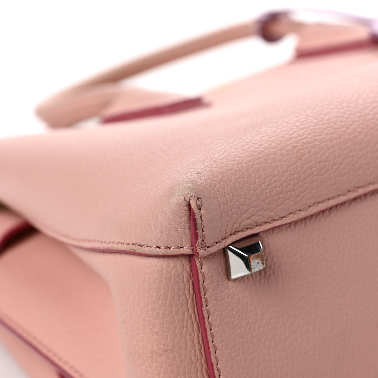 Grained Calfskin Medium Milla Tote Pink Blush