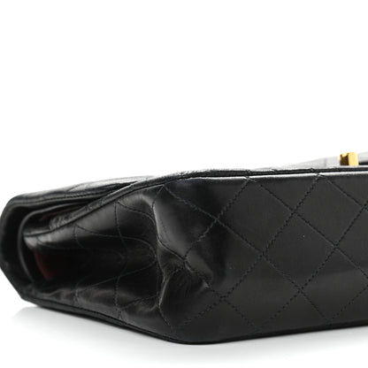 Chanel Lambskin Quilted Medium Double Flap Black 10 of 15