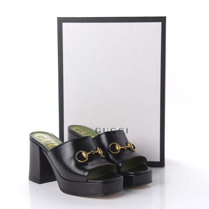 Gucci Granada Kid Houdan Platform Slide Sandals 36.5 Black 9 of 9